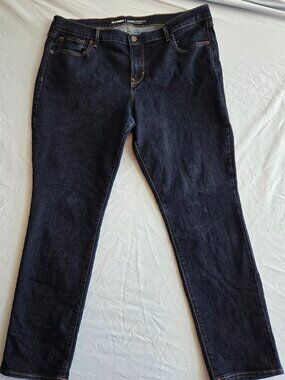 Old Navy Womens Jeans Size 16 Short Curvy Profile Mid Rise Dark Wash Inseam 27.5